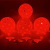 LED Light up Pickleball Ball, Glow in The Dark PickleBalls Balls, 4 Pack Pickleball-Balls Meet USAPA Requirement, 40 Holes Durable in/Outdoor Pickle Ball (Red)