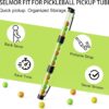 17 Balls Pickleball Ball Retriever & Ball Holder Storage with Strap, Back Saver for Pickleball Accessories, Quick for Pickleball Tube Ball Pickup