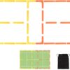 Hikeen Court Lines Marker Kit Anti-Wind-Resistant Throw Down Markers 28pcs, Pickleball Net Court for Indoor Court