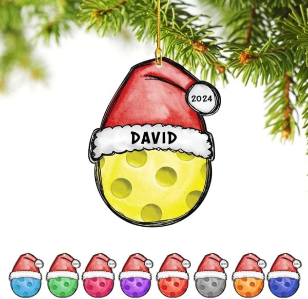 Custom Pickleball Ornament, Pickleball Ornament, Pickleball Ornament for Christmas Tree 2024, Pickleball Paddles, Personalized Pickleball Gift Idea, Pickleball Decorations for Pickleball Lovers, 5