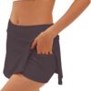 Darong Womens Tennis Skirt with Pockets Shorts High Waisted Side Slit Skort Workout Golf Skirt Athletic Skorts