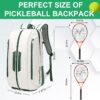 Multi-Use Beach Tennis Bag For Sport Convertible Padel Backpack With Shoe Compartment, Laptop Sleeve,Fence Hook,Ball Sleeve