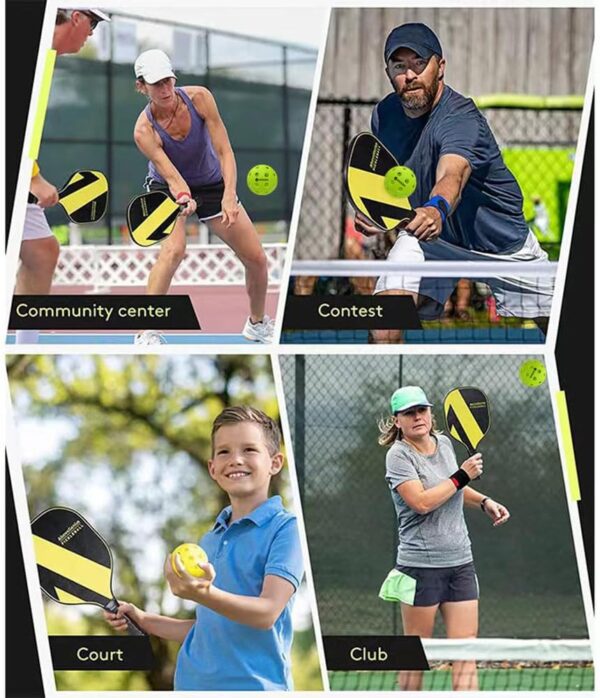 Outdoor Pickleballs - 40 Holes, USAPA Approved, High Bounce, Durable TPE Balls for All Skill Levels, 6 Pack