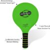 Funsparks Jazzminton Paddle Ball Game with Carry Bag - Indoor Outdoor Toy - Play at The Beach, Lawn or Backyard - 2 Wooden Racquets - 4 Shuttlecocks - 1 Ball