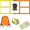TRINKA Pickleball Court Marking Kit, Temporary Pickleball Court Lines Markers with 2 Tape, Official Size Pickleball Lines Portable Marking Set for Outdoor Indoor Gym Pickleball Tennis (Orange-Yellow)