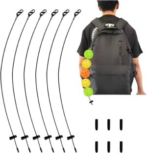 6 Set Pickleballs Storage Cable Chord, Pickleballs Storage Accessories, Innovative Pickleballsl Ball Holder, Fashion and Save Space