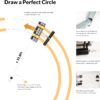 Court Line Tape Machine, with Drawing Circle Kit, Parking Lot Striping Machine for Driveway, Asphalt or Concrete, Basketball Courts, Pickleball Court, Road Warning