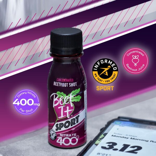 BEET IT Sport Pro-Elite Shot, 15 Shots, 400mg Dietary Beet Nitrates, Non-GMO Certified, Nitric Oxide Booster, High Nitrate Beet Juice for Stamina and Recovery