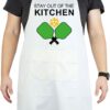 CENWA Pickleball Apron With Pockets Stay Out Of The Kitchen Adjustable Apron Gift For Pickleball Lover Retirement Gifts