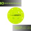12-Pack Premium Outdoor Pickleball Balls | 40 Holes Fluorescent Green Balls | All-Surface Play | Crack-Resistance | Convenient Drawstring Mesh Bag | USAPA Official Size and Weight