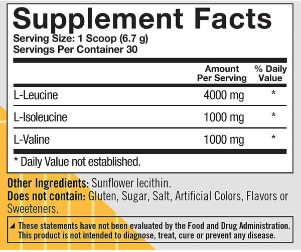 True Athlete BCAA 4:1:1-4gm L-Leucine, 1gm L-Isoleucine & 1gm L-Valine per Serving (6.35 Ounces Powder)
