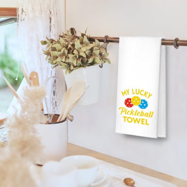 My Lucky Pickleball Towel Funny Kitchen Towel, Funny Pickleball Gift for Women, Housewarming Gift for Pickleball Lovers Birthday Retirement Gift for Wife Mom Sister
