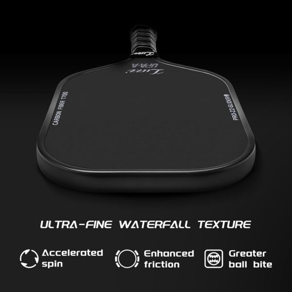 LUZZ Pickleball Paddle, Thermoformed T700 Carbon Fiber Pickleball Paddles Friction Surface for Spin Composite Pickle Ball Rackets for Players