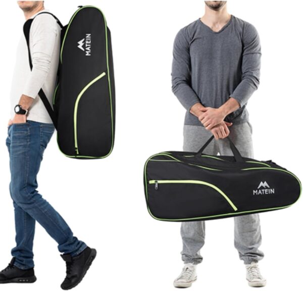 MATEIN Tennis Bag 6 Rackets, Extra Large Protective Convertible Racquet Bag with Shoes Compartment for Men Women, Racket Backpack with Cooler Pocket & Removeable Shoulder Strap for Sport Equipment