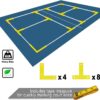 Zdgao Pickleball Set with Net for Driveway, 22 FT Regulation Size Pickle Ball Net Set with Pickleballs, Court Markers and Carry Bag, Steady Metal Frame for Outdoor, Indoor Court