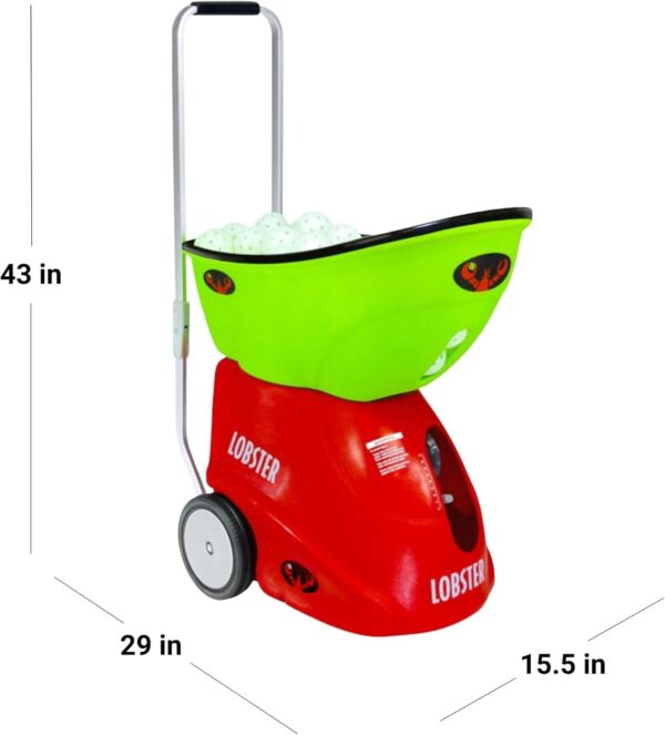 Pickleball Machine – Full-Featured – Adjustable Topspin, Backspin, & Lobs, Random Oscillation, Ball Speed (20-60MPH), Lightweight & Portable, Holds 125 Balls, with Multi-Function Remote