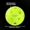 YOTIGER Indoor Pickleball Balls, 36 Pack, 26 Holes High Bounce Durable, Perfectly Balanced for All Skill Levels