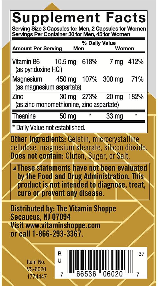 True Athlete ZMA with Theanine – Supports Muscle Recovery, Strength & Sleep – Zinc, Magnesium, Vitamin B6 & Theanine Formula for Relaxation & Performance (90 Capsules)
