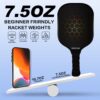 Pickleball Paddles, Fiberglass Surface with Balls and Bag, Lightweight Pickleball Paddles Set of 2 for Men, Women, Kids, Adults