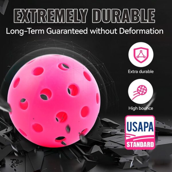 Fizzazzle Pickleball Balls Outdoor 40 Holes - Durable High Bounce USAPA Approved - True Flight Tournament Pickleballs - 4/6/12 Pack - Accessories for Training & Competitive Play