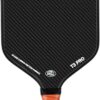 Pickleball Paddle - 3K Raw Carbon Fiber Surface (CFS) + Carbon Abrasion Surface (CAS) with High Grit & Spin, Sure-Grip Elongated Handle, Pickle Ball Paddle with 16mm Polypropylene Honeycomb Core