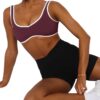 LASLULU Sexy Sports Bras for Women V Neck Sleeveless Padded Bra Workout Yoga Crop Top