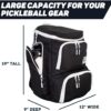 Pickleball Bag for Men and Women - Fits 2 to 4 Paddles - Shoe Compartment, Fence Hook, Storage Pockets for Water Bottles, Pickleballs, Clothing, Racquet/Paddle Storage - Pickle Ball Backpack