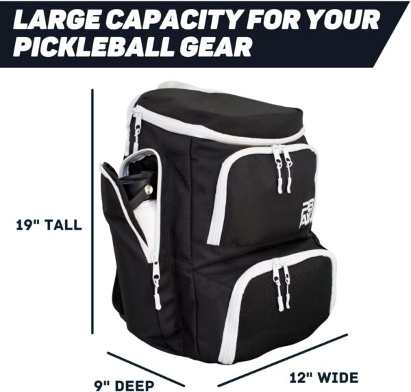 Pickleball Bag for Men and Women - Fits 2 to 4 Paddles - Shoe Compartment, Fence Hook, Storage Pockets for Water Bottles, Pickleballs, Clothing, Racquet/Paddle Storage - Pickle Ball Backpack