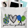 Tote Bag for pickleball Sport Lovers, Sportspickle Inspired Shopping Grocery Bag for pickleball Club Friends Partener Trainer Besties Coach, Accessory Toiletry Bag for Daily Odds and Ends (Tote)