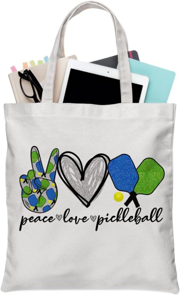 Tote Bag for pickleball Sport Lovers, Sportspickle Inspired Shopping Grocery Bag for pickleball Club Friends Partener Trainer Besties Coach, Accessory Toiletry Bag for Daily Odds and Ends (Tote)