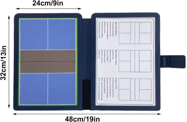 Premium Dry Erase Magnetic Pickleball Coaching Coach Board Clipboard, Pickleball Dry Erase Coaches Clipboard, Dry Erase Marker Board, Double-Sided, Training Aids Equipment Gear