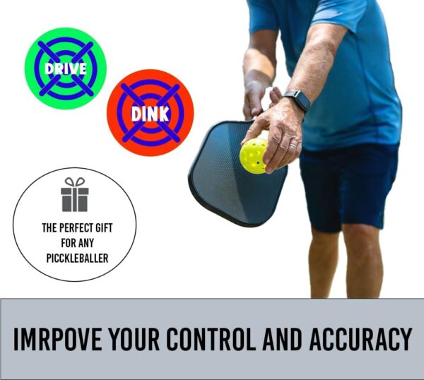 Pickleball Rebounder Training: Adhesive Targets for Pickleball Training-Transform Any Wall Into A Pickleball Court-Improve Your Pickleball Game-Set of 3 Removable Vinyl Targets