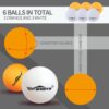 Ping Pong Paddle Set, Professional Table Tennis Racket Set with 6 Ping Pong Balls, Ping Pong Paddles 4 Player Set, Ping Pong Set Starter Kit