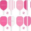 Pickleball Paddles Set of 4, USAPA Approved Pickleball Set of 4 with 4 Pickleball Balls & 1 Carry Bag Premium Wooden Cute Pickle Ball Paddles Rackets Ergonomic Cushion Grip Gifts for Women Youth Men
