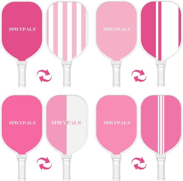 Pickleball Paddles Set of 4, USAPA Approved Pickleball Set of 4 with 4 Pickleball Balls & 1 Carry Bag Premium Wooden Cute Pickle Ball Paddles Rackets Ergonomic Cushion Grip Gifts for Women Youth Men