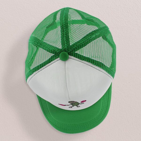 Funny Pickle Sasquatch or T-Rex Playing Pickleball Trucker Hat
