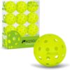 Pickleball Balls | 40 Hole Outdoor Balls | 4 or 12 Pack | High Bounce, Visibility & Durable for All Paddles & Skill Levels | Green, Yellow, Orange, Mix