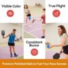 Fizzazzle Indoor Pickleball Balls - 4/6 Pack 26 Holes - USAPA Standard - High Resilience & Durability Blue Balls