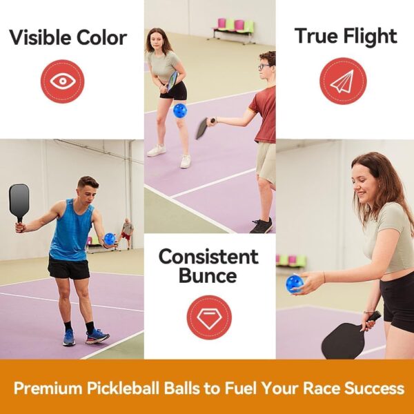 Fizzazzle Indoor Pickleball Balls - 4/6 Pack 26 Holes - USAPA Standard - High Resilience & Durability Blue Balls