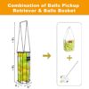 Pickleball Tennis Ball Hopper Set, Pickleball Tennis Ball Basket Holder with 20 Outdoor Pickleball Balls,Perfect Court Equipment for Beginner
