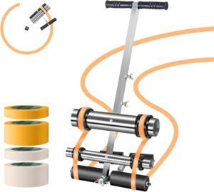 Court Line Tape Machine, with Drawing Circle Kit, Parking Lot Striping Machine for Driveway, Asphalt or Concrete, Basketball Courts, Pickleball Court, Road Warning