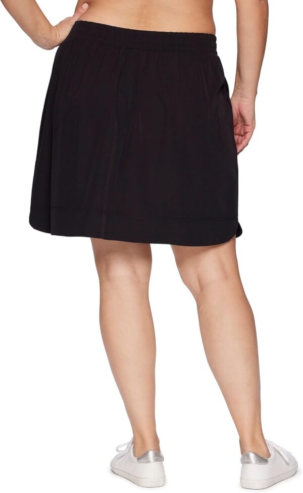 RBX Plus Size Longer Length Skort for Women Quick Drying Woven Pickleball Golf Skort with Pockets for Tennis, Hiking, Running