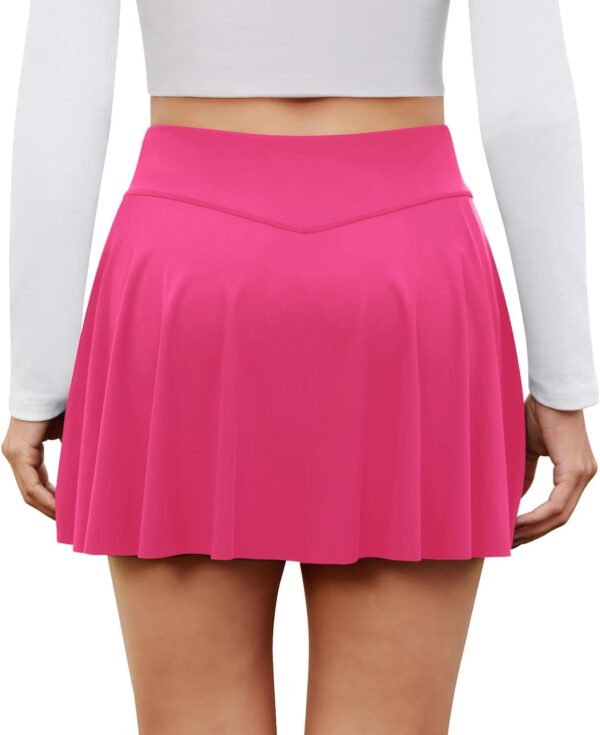 Pleated Skirts for Women High Waisted Tennis Golf Skirt with Shorts Pockets Athletic Pickleball Mini Skort