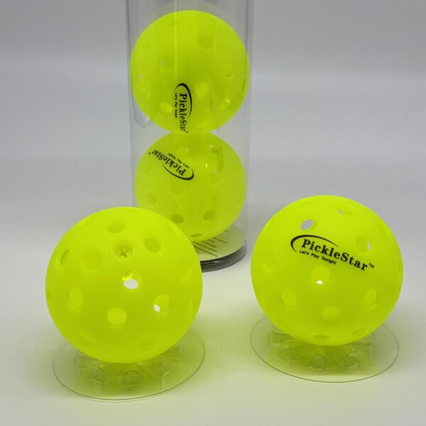 PickleStar Gen 2 Premium LED Pickleball Balls - Next-Generation Glow & Perfectly Balanced Bounce for Advanced Players, Robust and Reliable, 4 Pack with Long-Life Batteries
