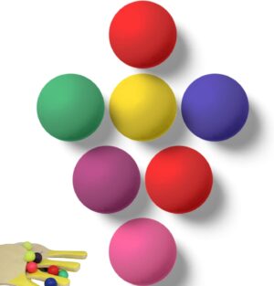 W4W Beach Paddle Ball Replacement Balls – Extra Balls for Pro Kadima & Smashball Racket (Set of 7 Balls)
