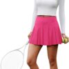 Pleated Skirts for Women High Waisted Tennis Golf Skirt with Shorts Pockets Athletic Pickleball Mini Skort