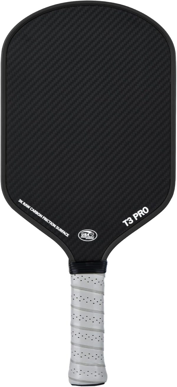 YYP Pickleball Paddles, 3K Raw Carbon Fiber Pickleball Paddle with High Grit & Spin, Ultra-Light Design, 16MM Polypropylene Honeycomb Core, Perfect for Professional Players
