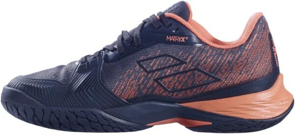 Babolat Women's Jet Mach 3 All Court Tennis Shoes, Black/Living Coral