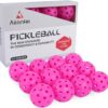 12 Pack Premium 40-Holes Bright Outdoor Pickleball Balls, Meet USAPA Official Requirement, Perfectly Balanced, High Bounce True Flight, Durable Pickle Ball Set