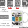 Funny Pickleball Gift for Pickleball Lovers, Playing Pickleball Improves Memory Coffee Mug Gifts for Players Friends Coach Coworker Dad Mom Uncle Aunt Boyfriend Girlfriend, 11oz